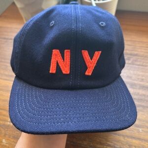 Blue & Orange Felt NY Hat NWOT